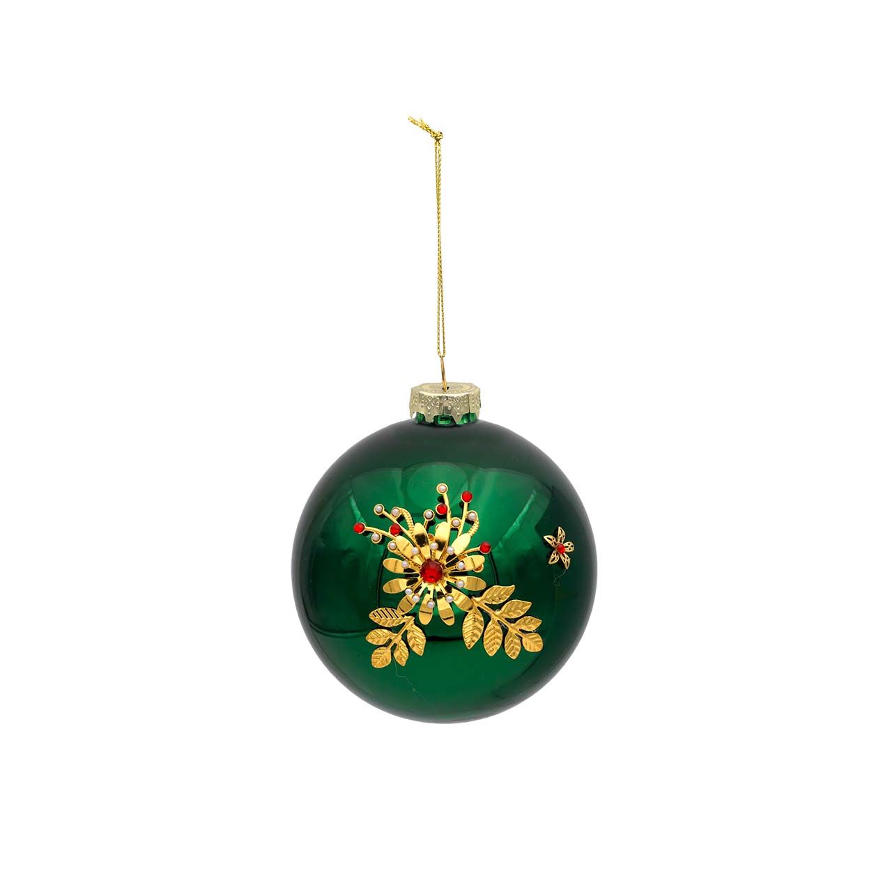 SFERA D. 10 VERDE CON DECORAZIONE IN RILIEVO
